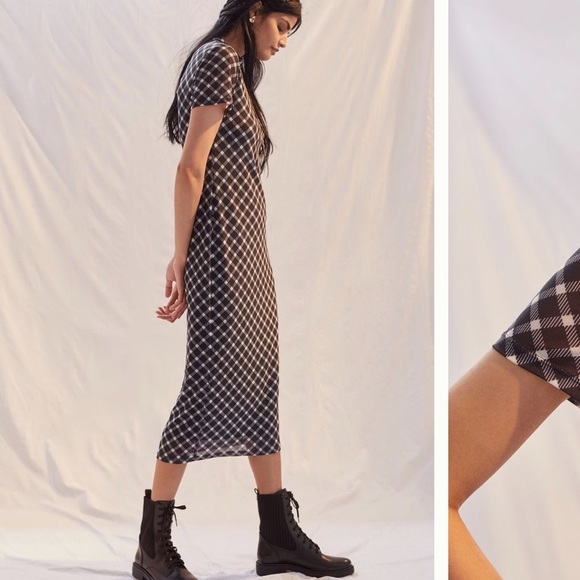 Anthropologie NWT Eva Franco Mock Neck MIDI Dress Size L. - Picture 2 of 15